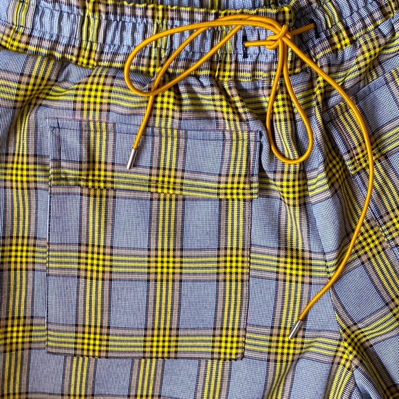 Forever 21 Shorts Mens Sz M Multicolor Plaid Polyester Chino Drawstring Pockets - Picture 4 of 9